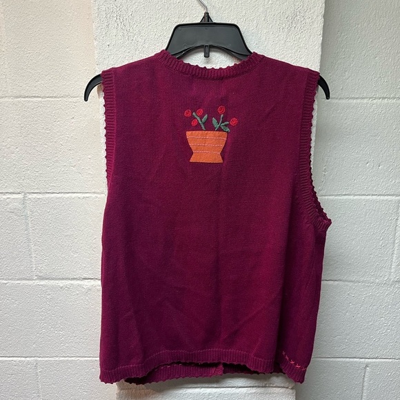 In Stitches by Eagle's Eye Burgundy Sweater - Picture 4 of 5